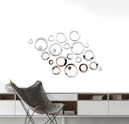 Obrázok z Nálepky na stenu/zrkadlo - kruhy
