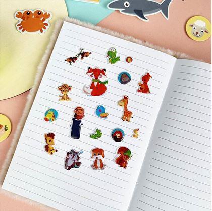 Obrázok z Vypuklé samolepky so zvieratkami  -  líška a kamaráti