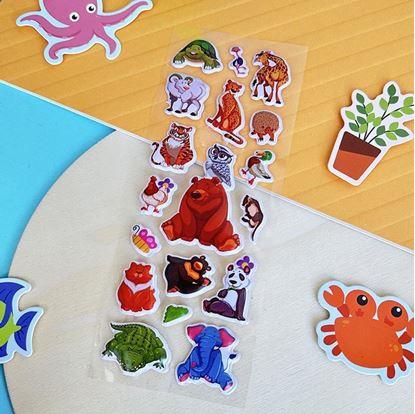Obrázok Vypuklé samolepky so zvieratkami