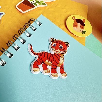 Obrázok z Vypuklé samolepky so zvieratkami  -  tigrík a kamaráti