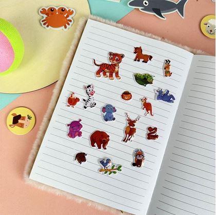 Obrázok z Vypuklé samolepky so zvieratkami  -  tigrík a kamaráti