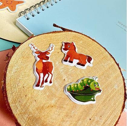 Obrázok z Vypuklé samolepky so zvieratkami  -  tigrík a kamaráti