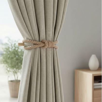 Obrázok z Dekoratívna spona na záves lano - hnedé