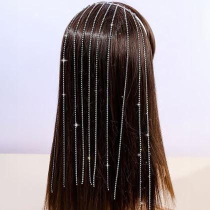 Obrázok z Ozdobná čelenka so štrasovými retiazkami