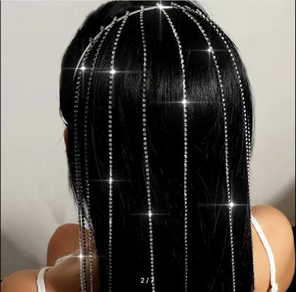 Obrázok z Ozdobná čelenka so štrasovými retiazkami