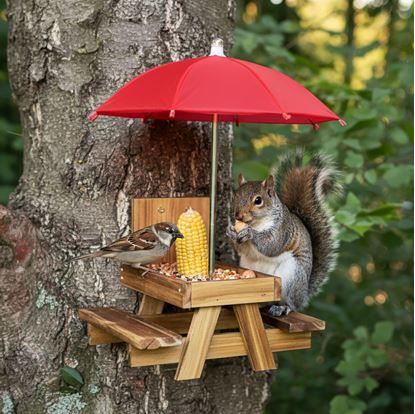 Obrázok Drevené kŕmidlo