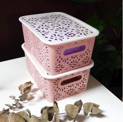 Obrázok z Úložný box s vekom malý  -  ružový