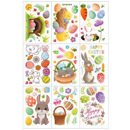 Obrázok Veľká sada veľkonočných samolepiek na okno 9 hárkov