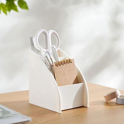 Obrázok z Organizér na stôl s priehradkami  -  biely