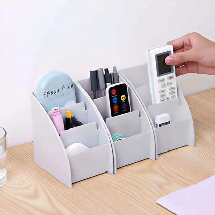 Obrázok z Organizér na stôl s priehradkami  -  svetlo šedý