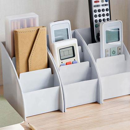 Obrázok z Organizér na stôl s priehradkami  -  svetlo šedý