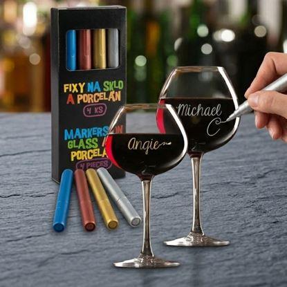 Obrázok Fixky na sklo a porcelán 4 ks