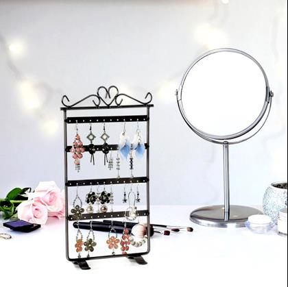 Obrázok z Stojan na šperky a náušnice kovový  -  čierny