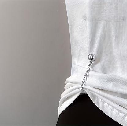 Obrázok Magnetická spona na skrátenie nohavíc s retiazkou - strieborná