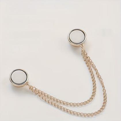 Obrázok z Magnetická spona na skrátenie nohavíc s retiazkou - strieborná