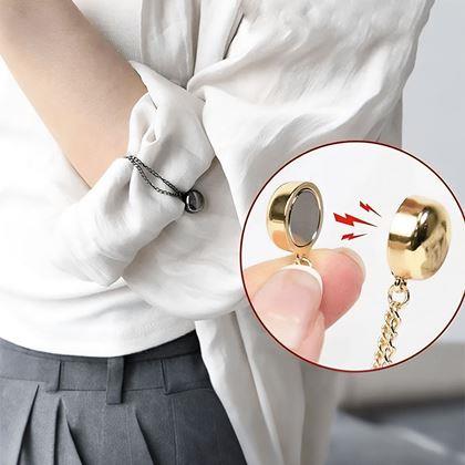 Obrázok z Magnetická spona na skrátenie nohavíc s retiazkou - strieborná