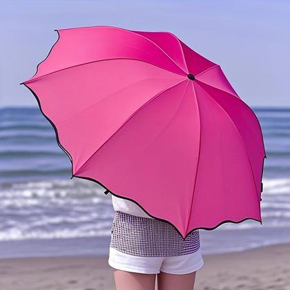 Obrázok z Magický skladací dáždnik -  tmavo růžový