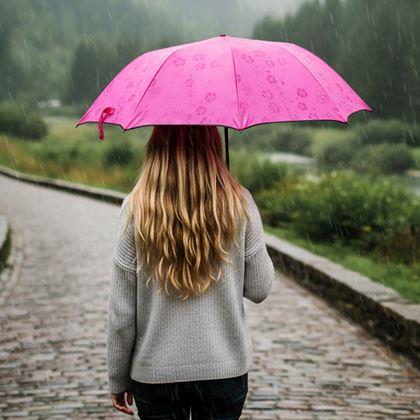 Obrázok z Magický skladací dáždnik -  tmavo růžový