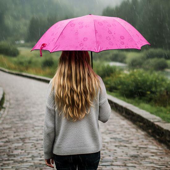 Obrázok z Magický skladací dáždnik -  tmavo růžový