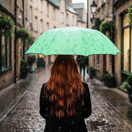 Obrázok z Magický skladací dáždnik -  mentolový