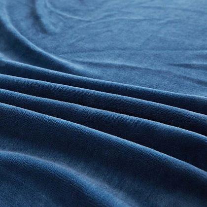 Obrázok z Mikroplyšové prestieradlo 180 x 200 cm  - tmavo modré