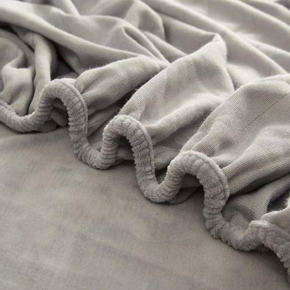 Obrázok z Mikroplyšové prestieradlo 180 x 200 cm  - svetlo šedé