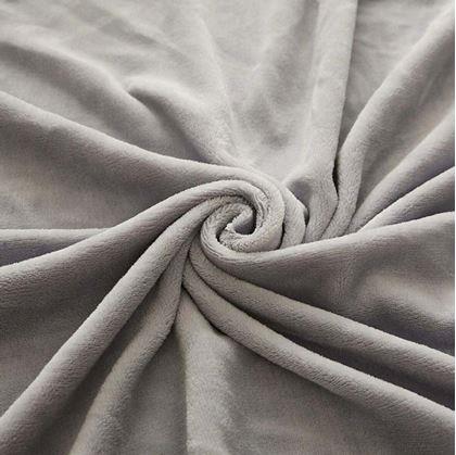 Obrázok z Mikroplyšové prestieradlo 90 x 200 cm  - svetlo šedé