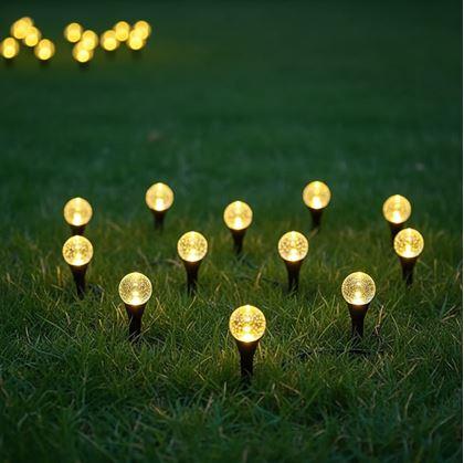 Obrázok z Solárne bublinkové svietidlá do zeme 10 ks