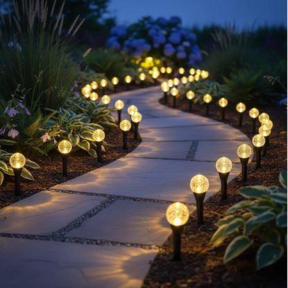 Obrázok Solárne bublinkové svietidlá do zeme 10 ks