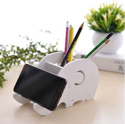 Obrázok z Stojan na stôl, na perá/mobil – slon