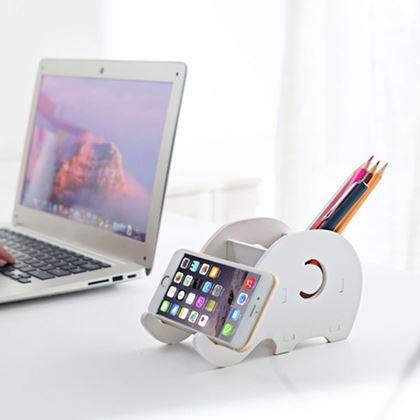 Obrázok z Stojan na stôl, na perá/mobil – slon