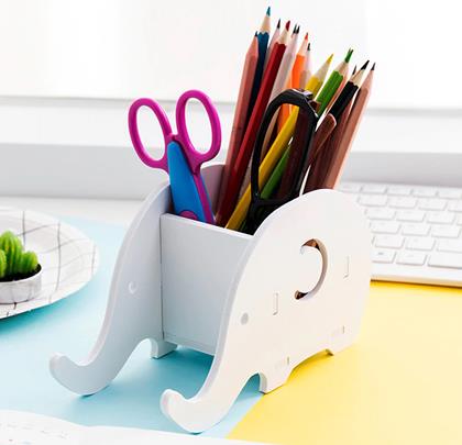 Obrázok z Stojan na stôl, na perá/mobil – slon