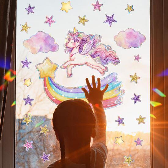Obrázok z Detská nálepka na okno - jednorožec