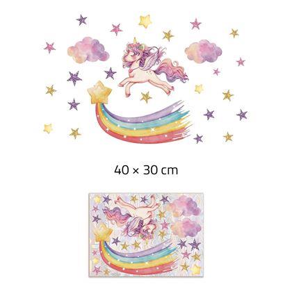 Obrázok z Detská nálepka na okno - jednorožec