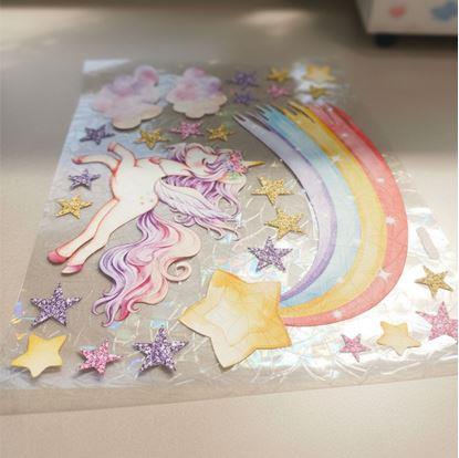 Obrázok Detská nálepka na okno - jednorožec