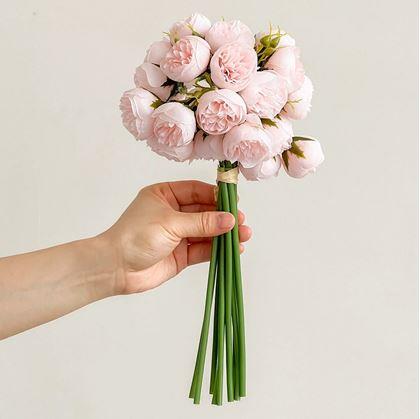 Obrázok z Umelá kytica - pivonka, 9 stoniek