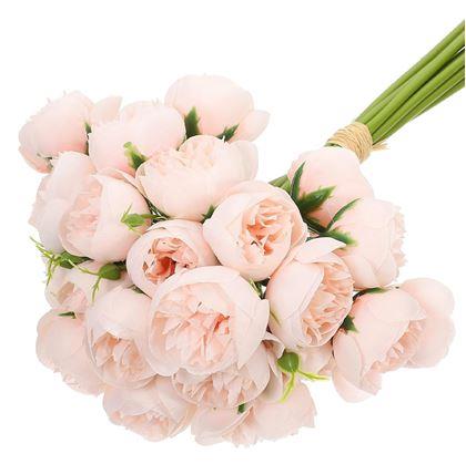 Obrázok z Umelá kytica - pivonka, 9 stoniek