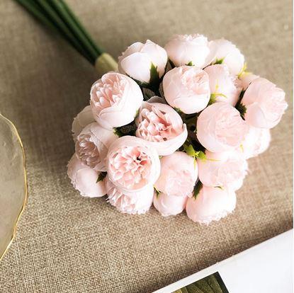 Obrázok Umelá kytica - pivonka, 9 stoniek