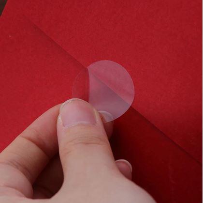 Obrázok z Samolepiace priehľadné kolieska 500 ks