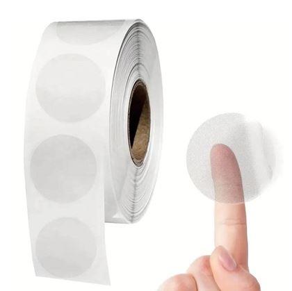 Obrázok z Samolepiace priehľadné kolieska 500 ks