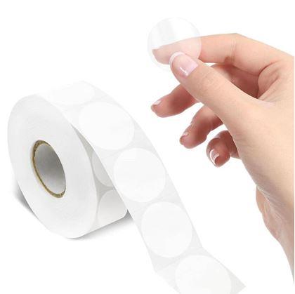 Obrázok z Samolepiace priehľadné kolieska 500 ks