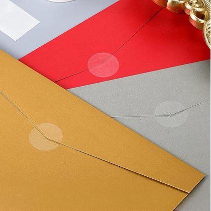 Obrázok z Samolepiace priehľadné kolieska 500 ks