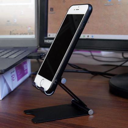 Obrázok z Kovový držiak na mobil - čierny