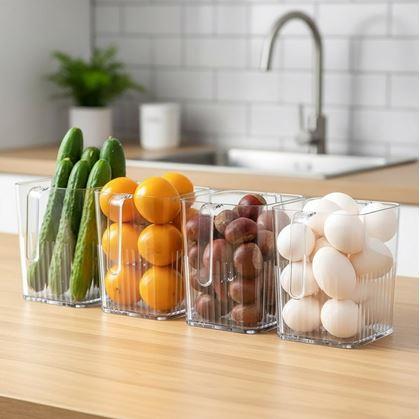 Obrázok z Priehľadný organizér do chladničky s úchytkou
