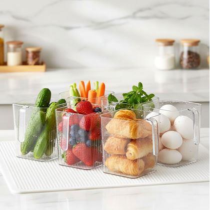 Obrázok z Priehľadný organizér do chladničky s úchytkou