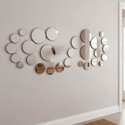 Obrázok Nálepky na stenu/zrkadlo - kolieska 32 ks