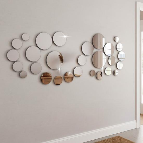 Obrázok z Nálepky na stenu/zrkadlo - kolieska 32 ks