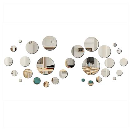 Obrázok z Nálepky na stenu/zrkadlo - kolieska 32 ks
