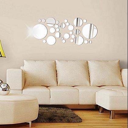 Obrázok z Nálepky na stenu/zrkadlo - kolieska 32 ks