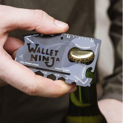 Obrázok z Oceľová multifunkčná karta Wallet Ninja 18v1